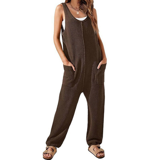 Dame afslappet jumpsuit med praktisk lomme-design Stilla