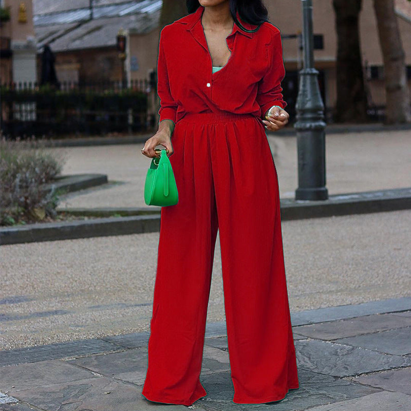 Damer Løs Jumpsuit med bredt ben og elegant knaplukning Stilla