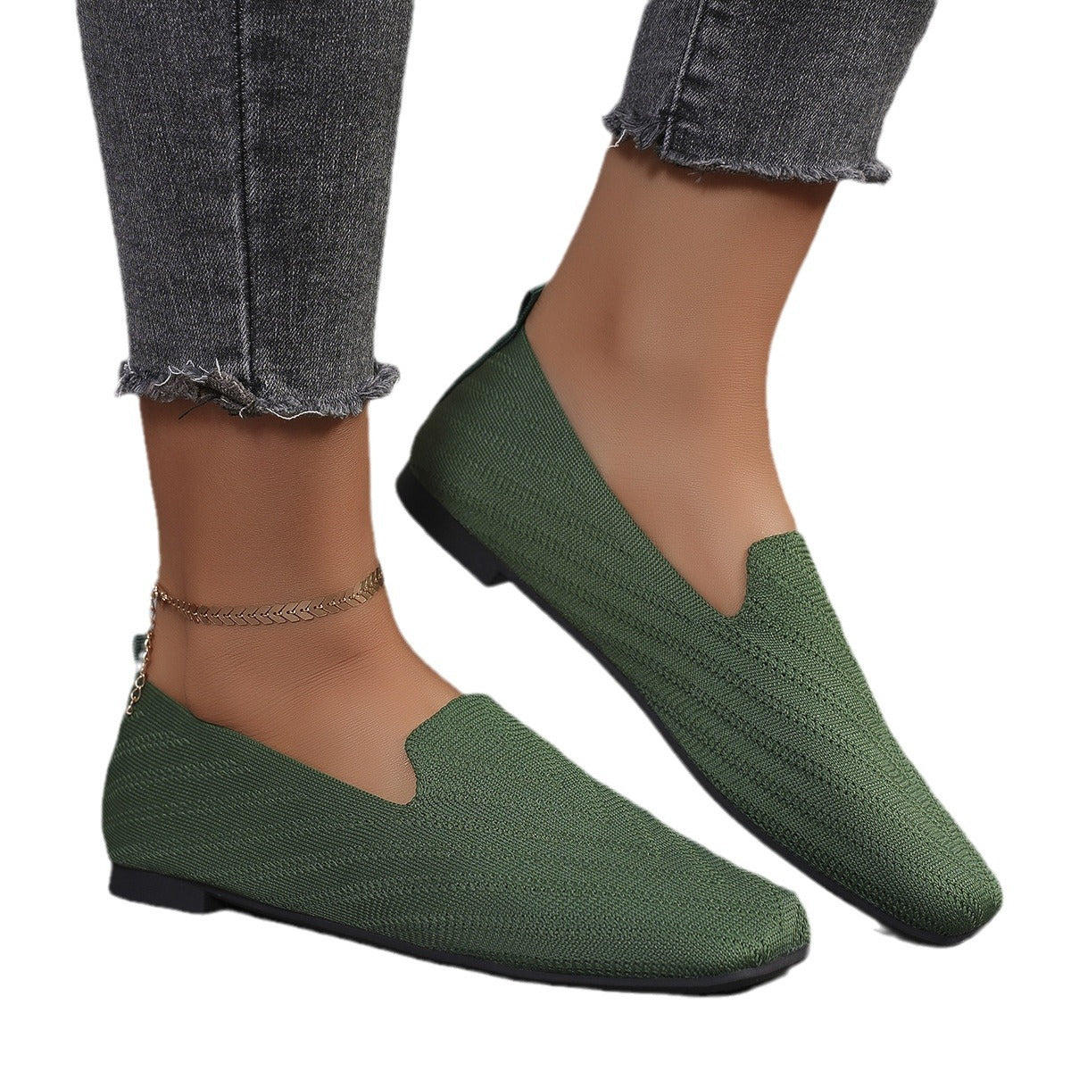 Dame elegante Loafers med åndbart stof og skridsikker sål Stilla