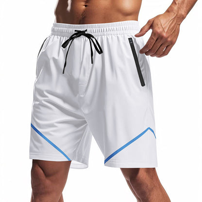 Herre sporty badeshorts med praktisk lynlås og elastisk talje Stilla