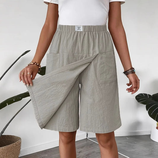 Dame Behagelige og stilfulde shorts med elastisk talje Stilla