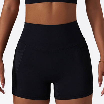Stilla | Ice Silk Nude Feel Sport Shorts Hurtigttørrende Slim Yoga Bukser