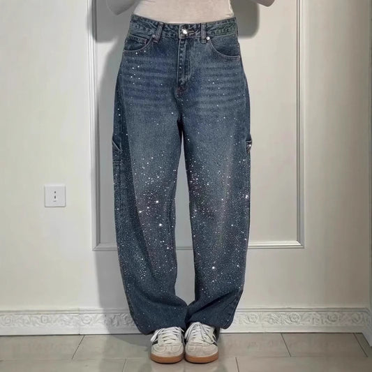 Femme Designer Højlivs-Jeans med himmelske udsmykninger Stilla