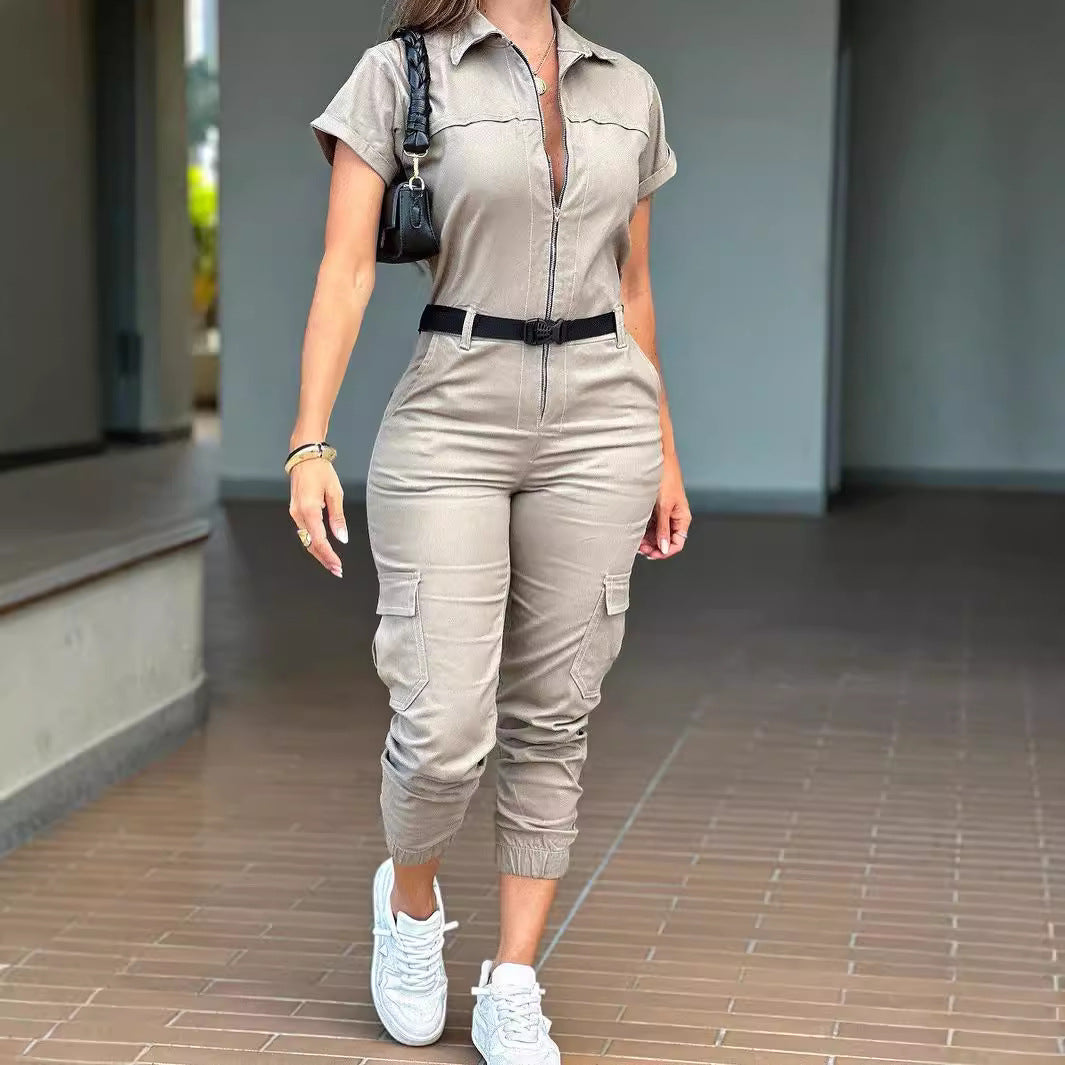 Dame cargo-jumpsuit med figursyet snit Stilla