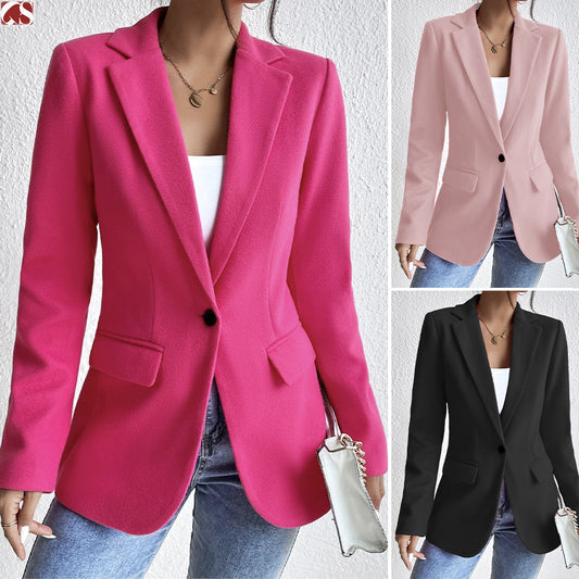 Dame elegant blazer med moderne snit og lommer Stilla