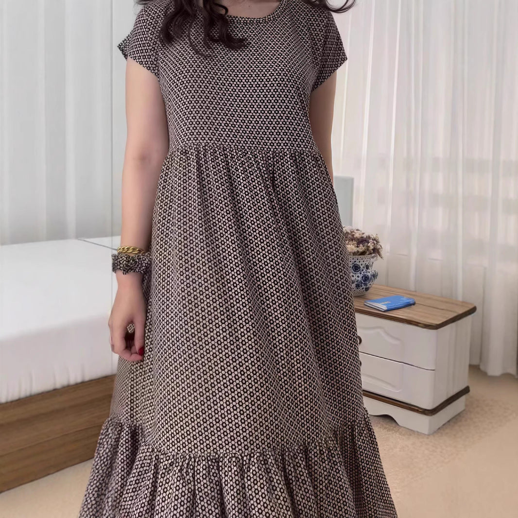 Dame afslappet sommerkjole med voluminøst skørt Stilla