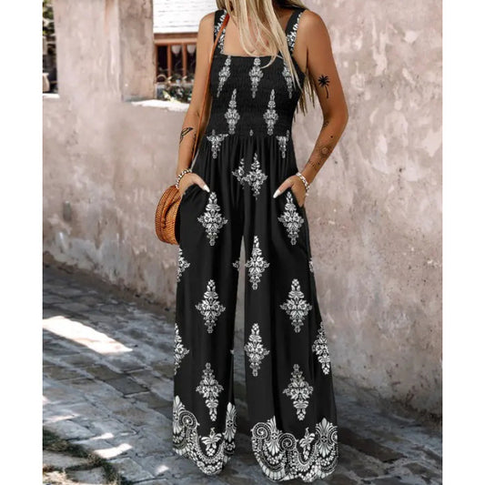 Kvinder Boho Viddebenet Jumpsuit Stilla