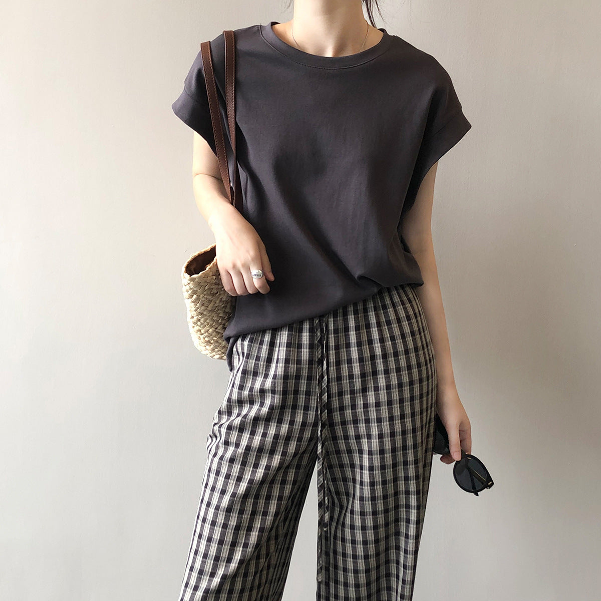 Dame afslappet oversized T-shirt i høj kvalitet bomuld med afslappet pasform Stilla