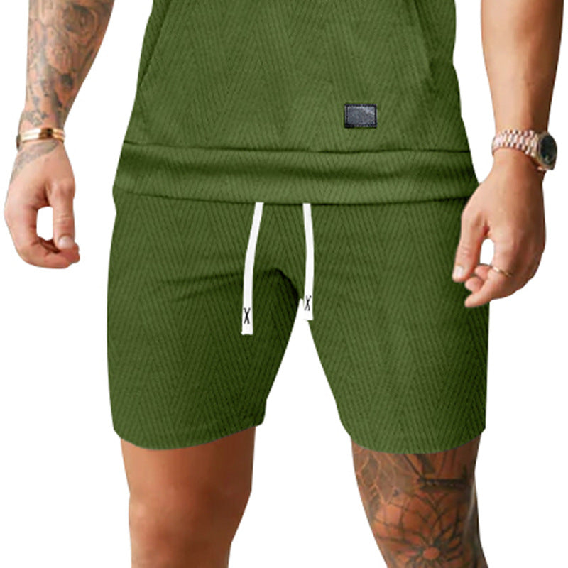 Herrer behagelige sportsshorts med elastisk talje og sidetaske Stilla