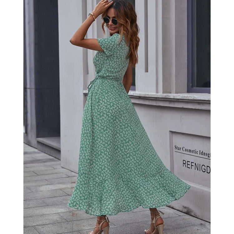 Dame Elegant Floral Wrap Maxikjole Stilla