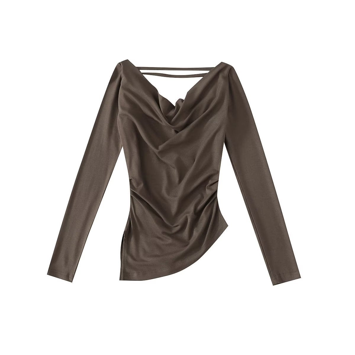 Dame Elegant asymmetrisk top med raffineret draperingsdetalje Stilla