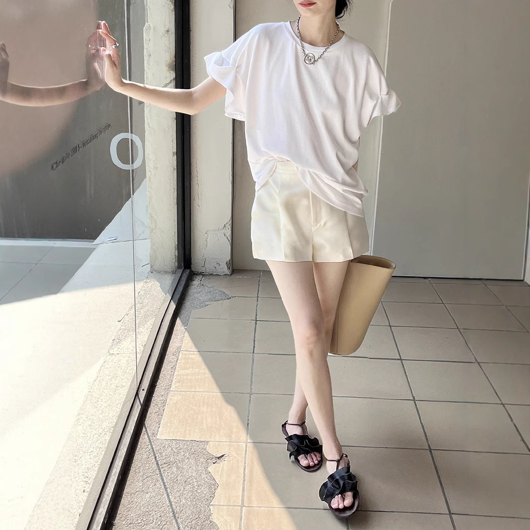 Dame afslappet oversized T-shirt med voluminøse ærmer Stilla