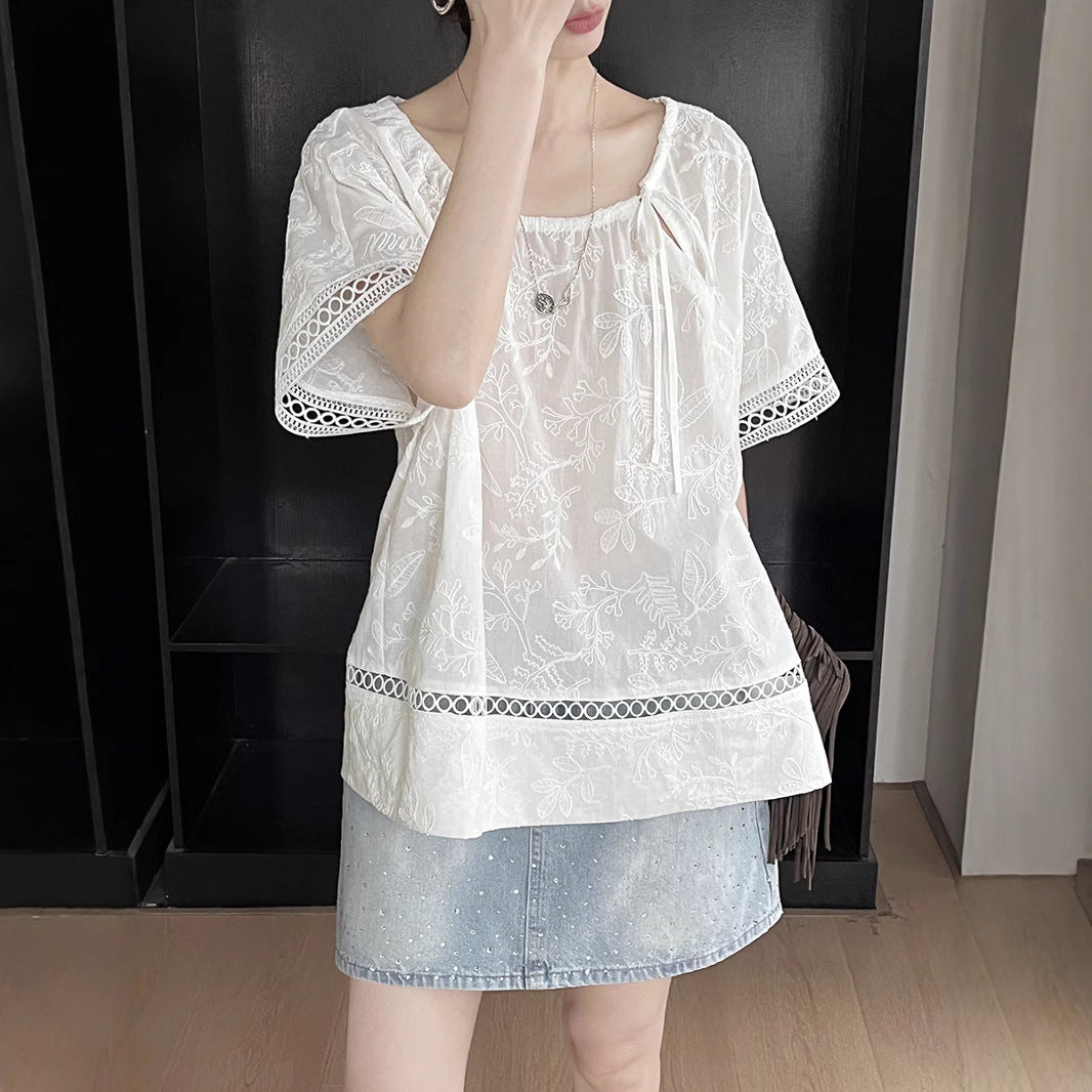 Dame A-linje Denim-nederdel med kvalitetsdetaljer og moderne snit Stilla