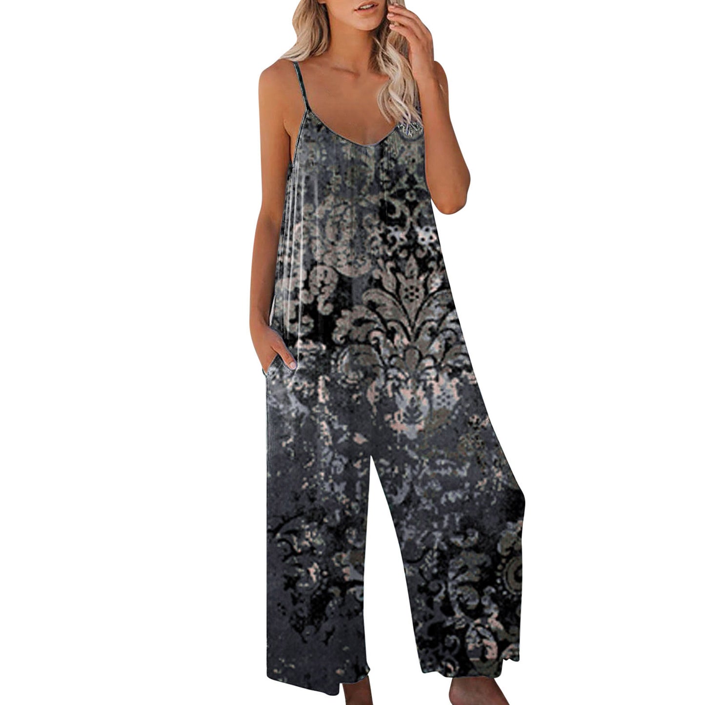 Dame Floral Print Maxi Jumpsuit Stilla