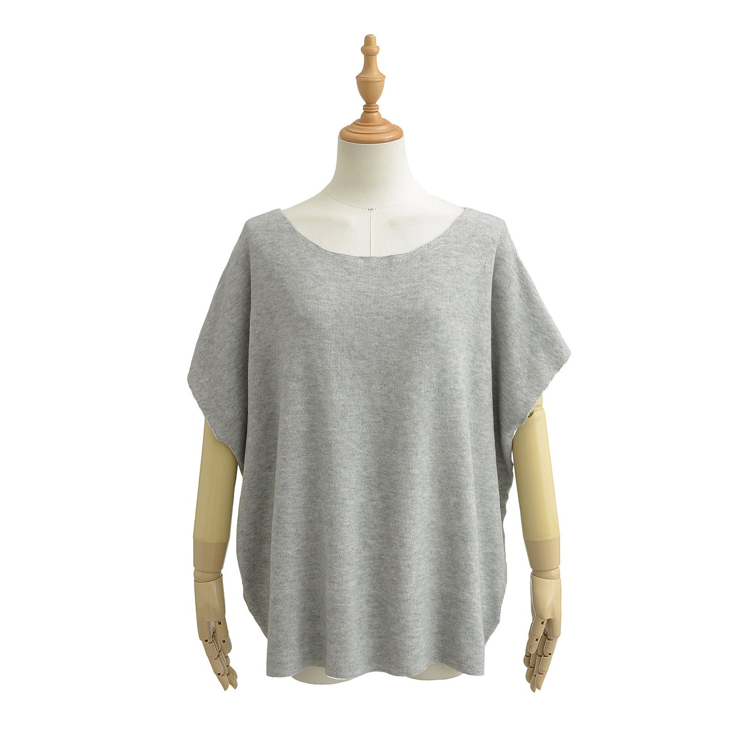 Dame afslappet oversized T-shirt i kvalitetsbomuldsblanding med moderne snit og rund halsudskæring Stilla