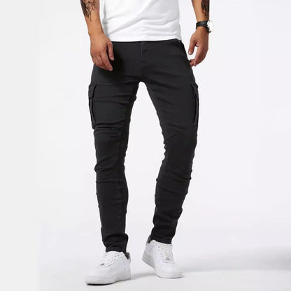 Herrer Cargo-Jeans med Slim-Fit snit og praktiske sidelommer Stilla