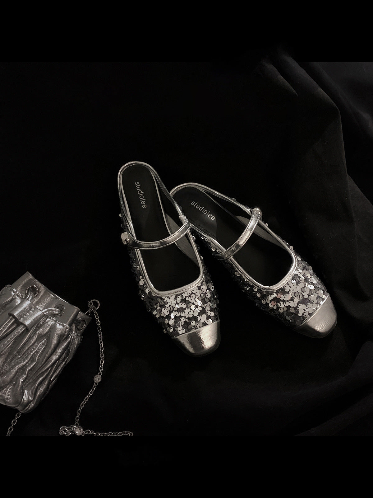 Dame Dekorative Pailletter Mary Jane Ballerinas Stilla