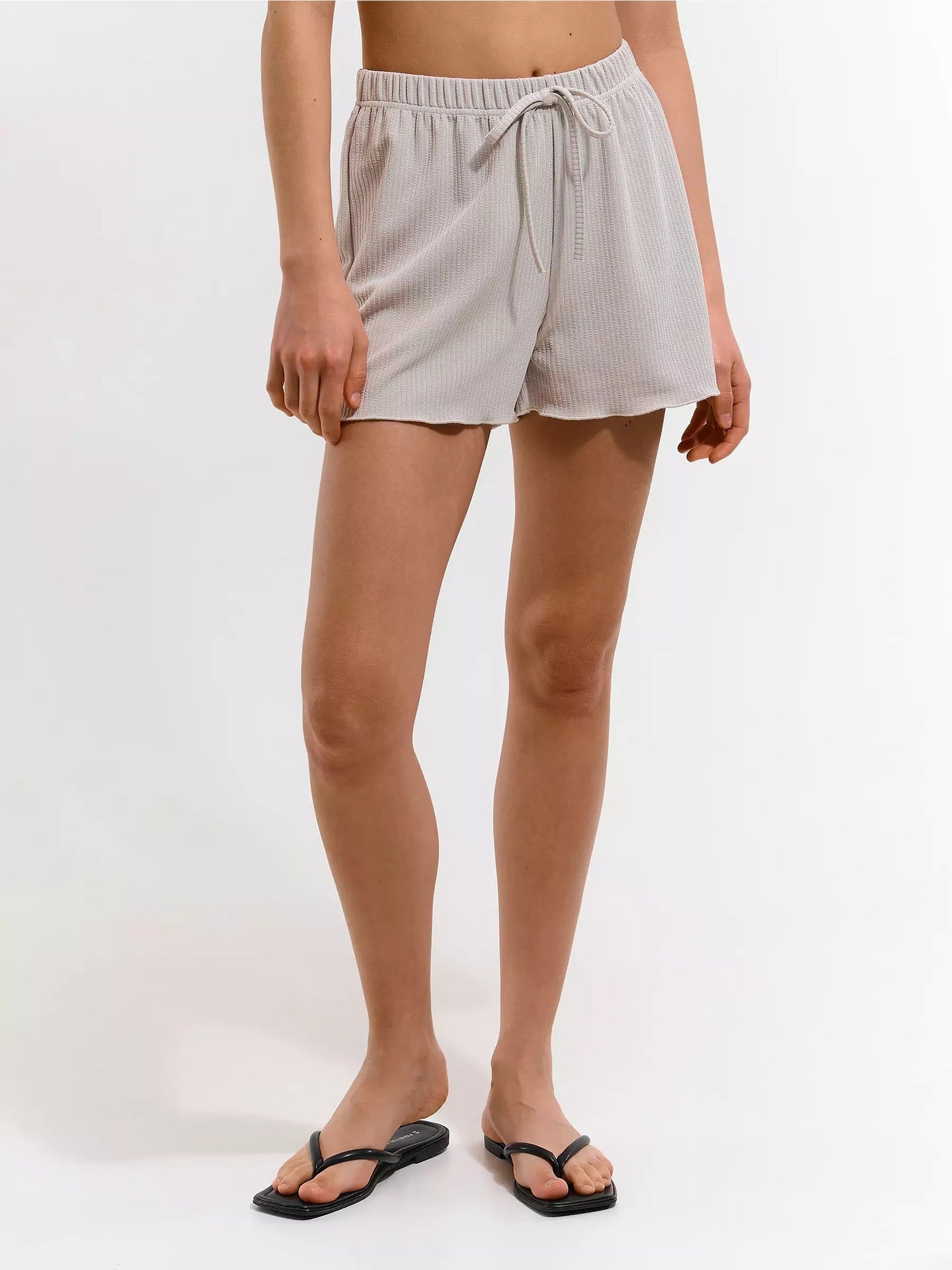 Dame Relaxed Fit Rynkebund Shorts Stilla