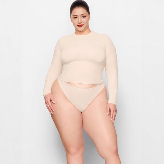 Dame Lange ærmer Stretch Bodysuit Stilla