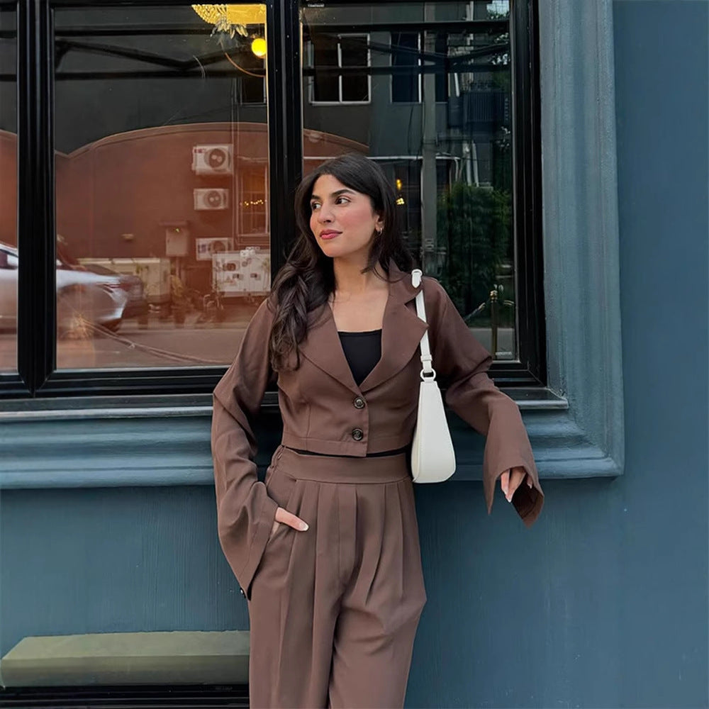 Dame elegant blazer-buksesæt Stilla