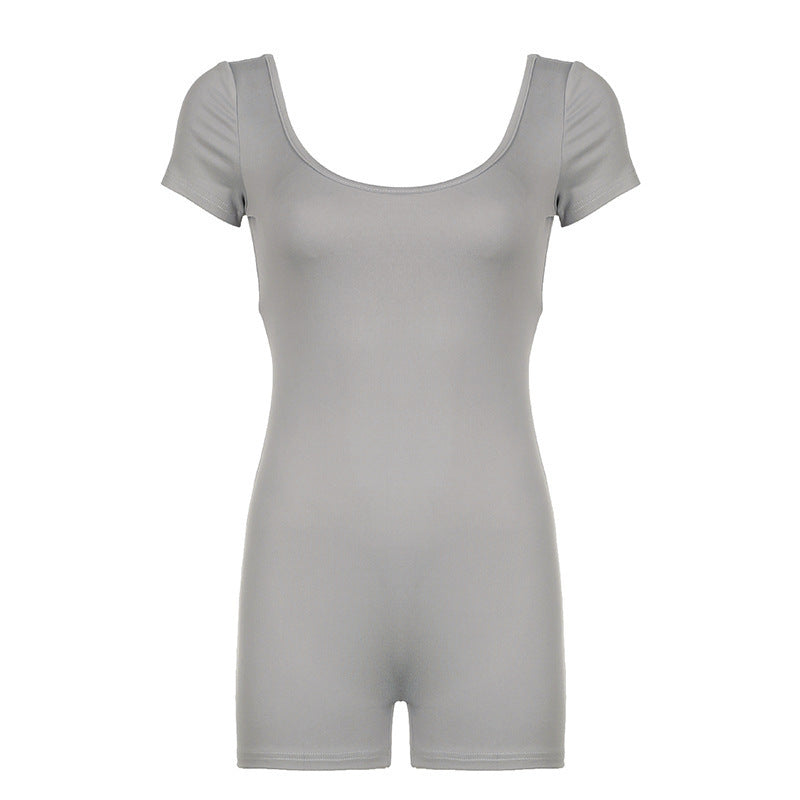 Dame figursyet kort jumpsuit med moderne snit og høj komfort Stilla