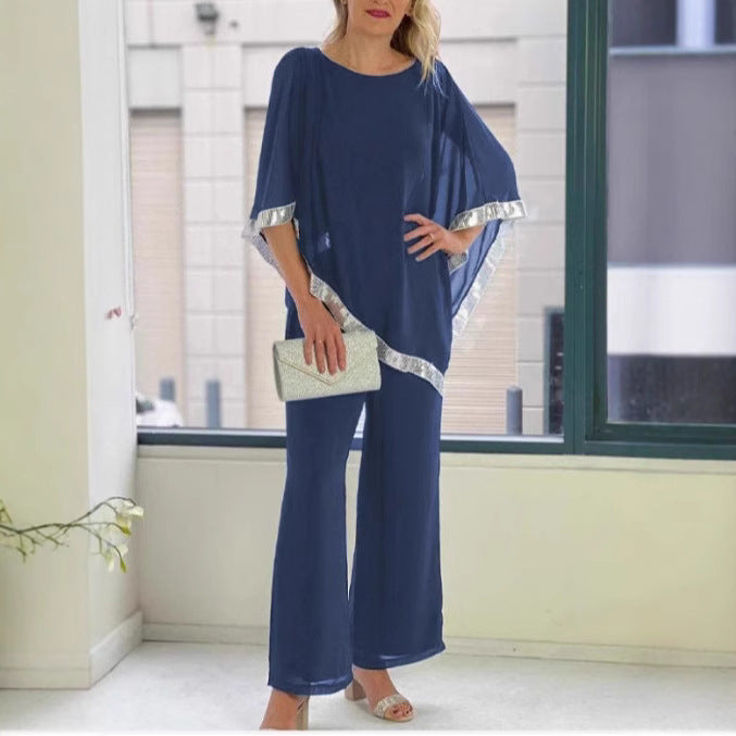 Dame Elegant Chiffon To-delt Sæt Stilla