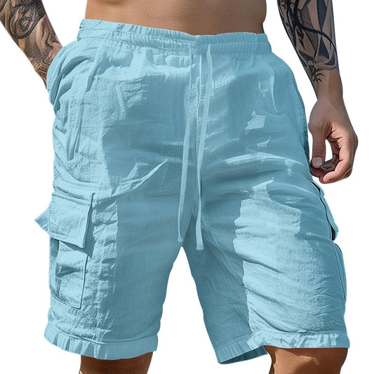 Herrer Cargo-Shorts med elastisk talje og alsidige lommer Stilla