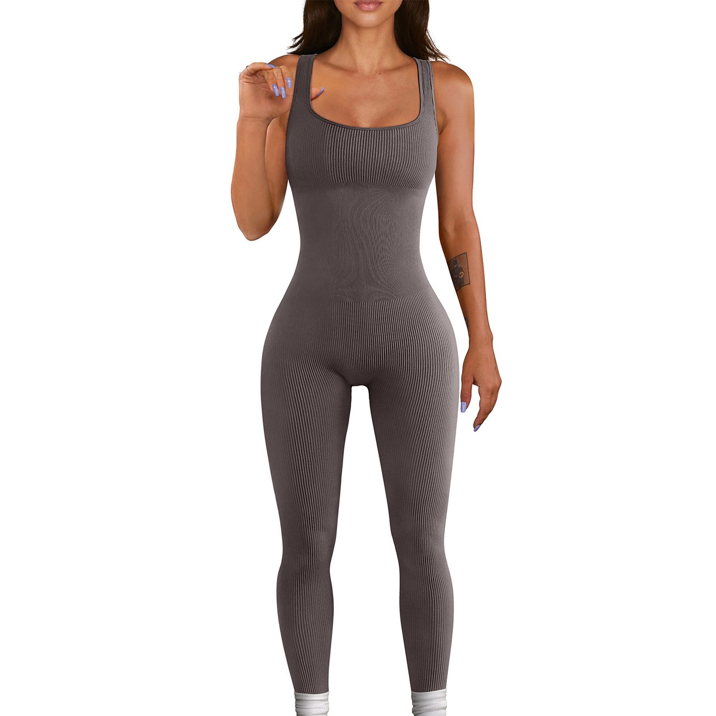 Dame Kvalitets Strik-Jumpsuit med figursmigrende snit Stilla