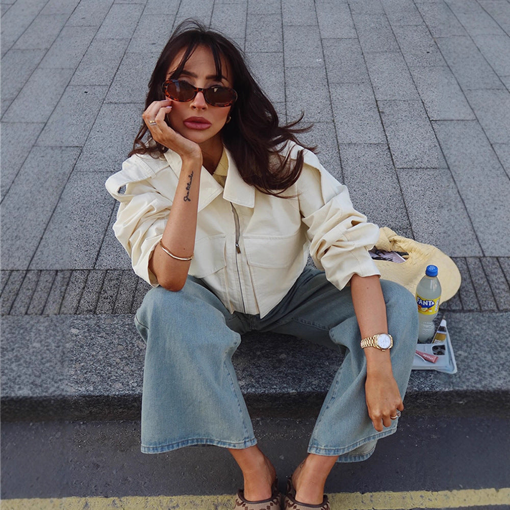 Dame cropped Utility-jakke Stilla