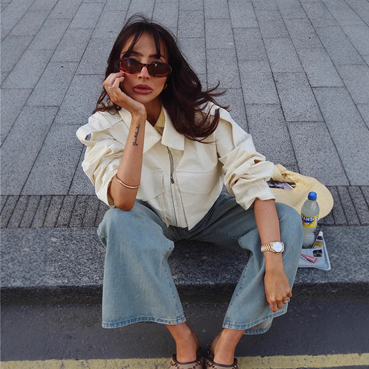 Dame cropped Utility-jakke Stilla