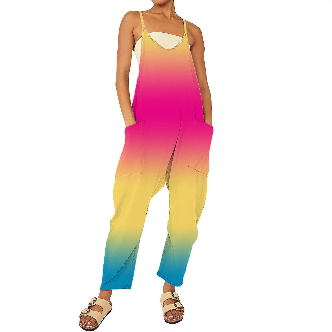 Dame jumpsuit med unikt grafikdesign Stilla