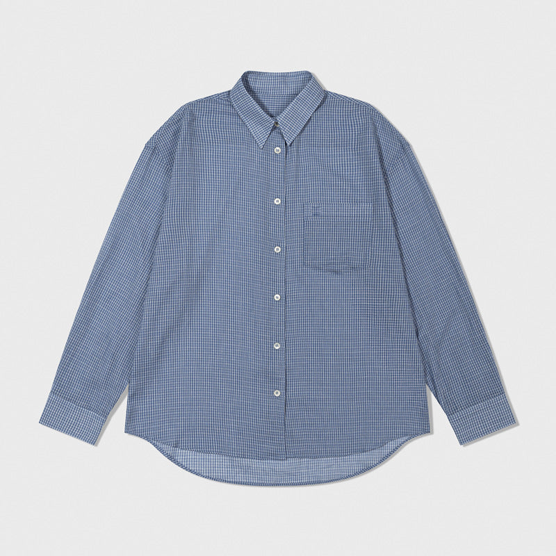 Dame afslappet rutet skjorte lavet af let materiale med løs pasform Stilla