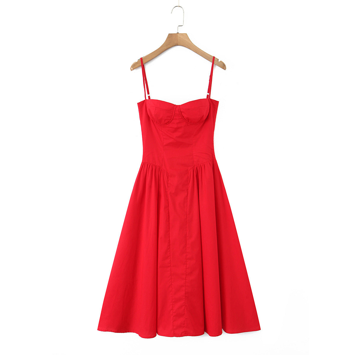 Dame A-linje kjole med hjerteformet udskæring og justerbare stropper Stilla