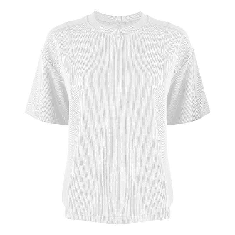 Dame afslappet oversized sports t-shirt i åndbart strukturstof Stilla