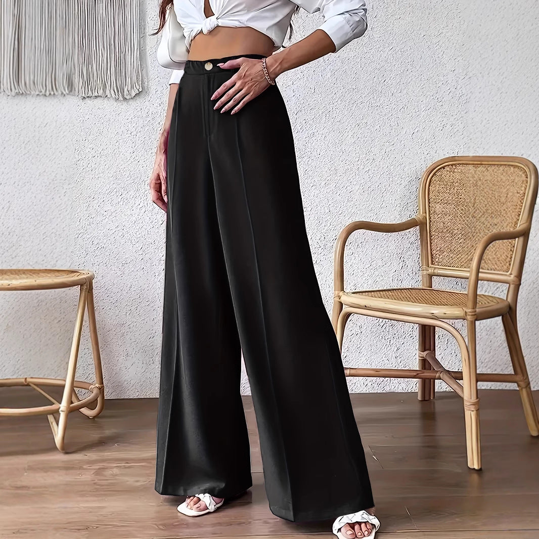 Dame elegant brede bukser med høj talje Stilla