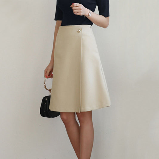 Dame A-linie nederdel med elegant drapering Stilla