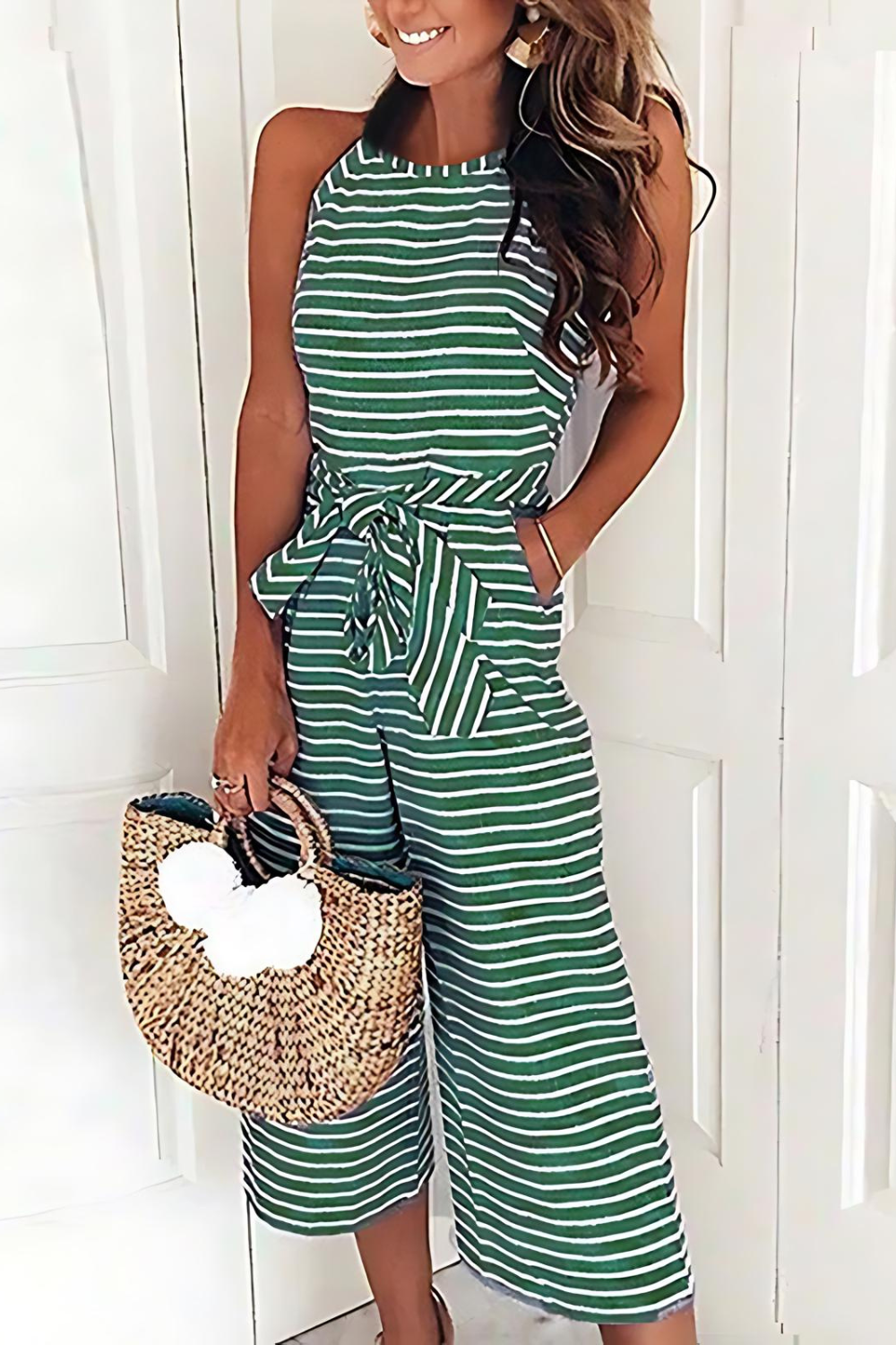 Stilla | Stribet Jumpsuit i Bomuld