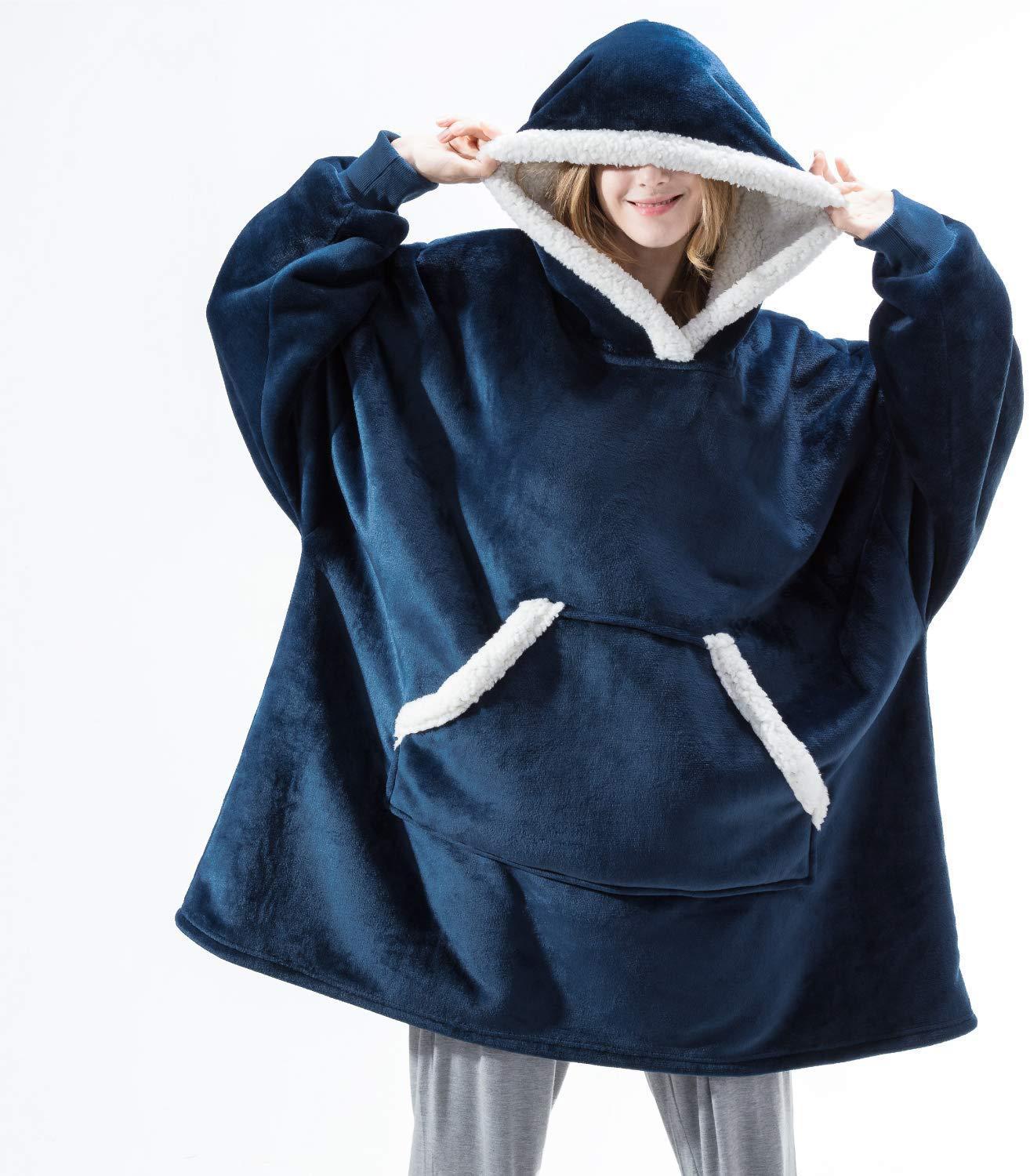 Stilla | Hættetrøje Fleece Tæppe Med Ærmer One Size