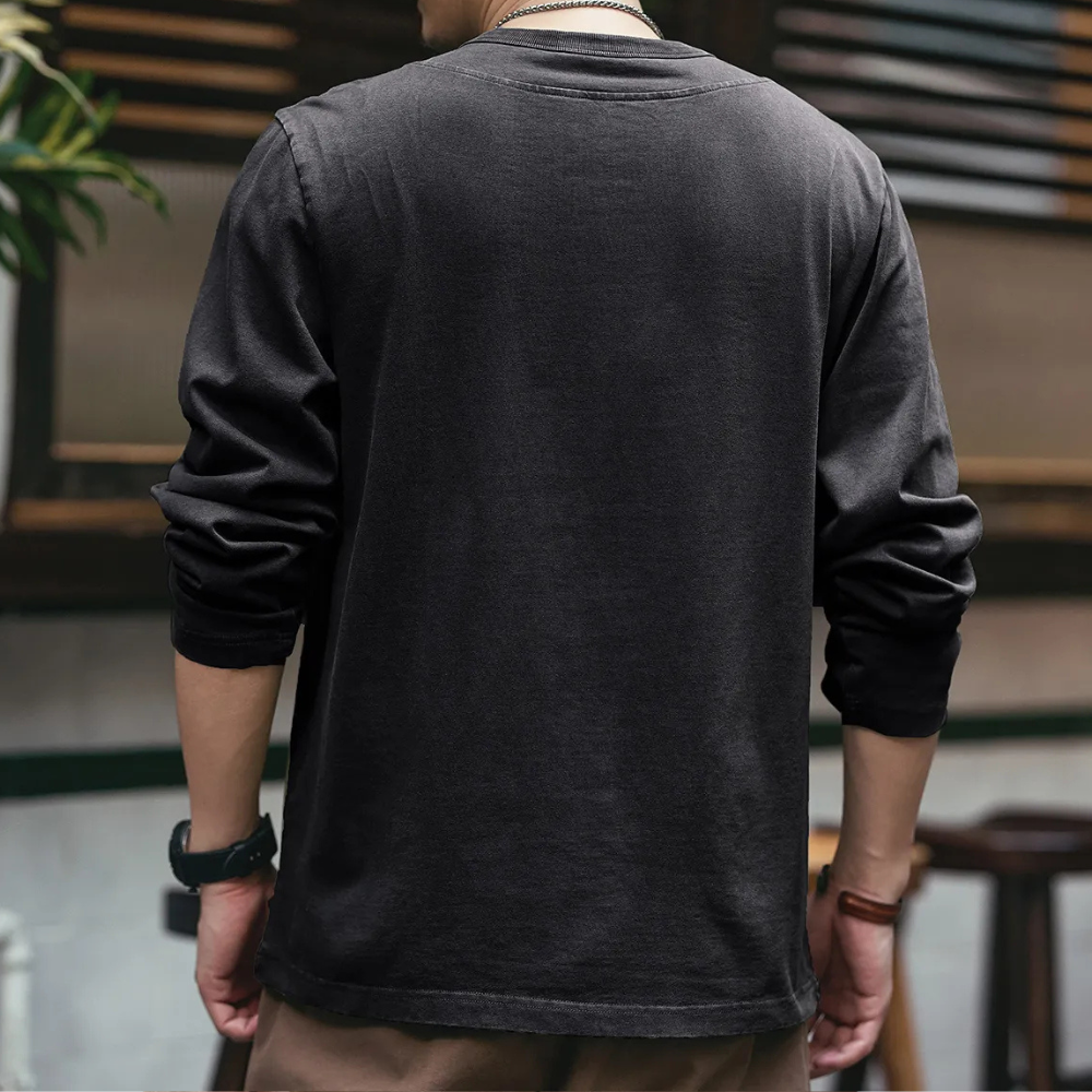 Stilla | Enkel Langærmet T-Shirt til Mænd