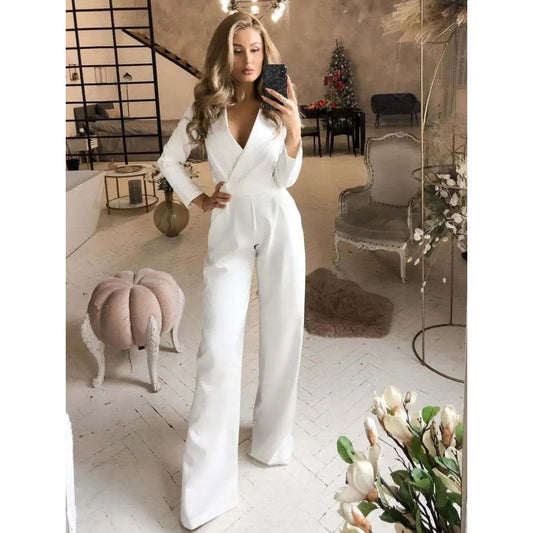Stilla | Elegant Jumpsuit Med Høj Krave
