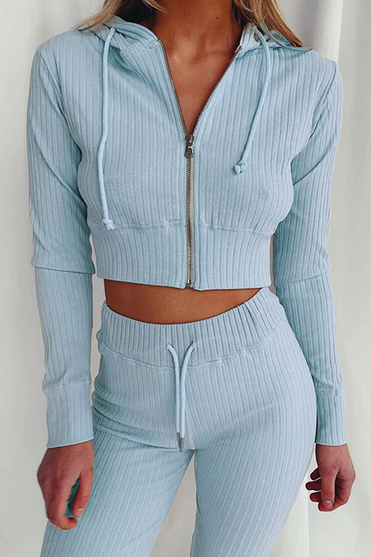 Stilla | Lange Jumpsuits Med Hættepullover Af Ribstrik