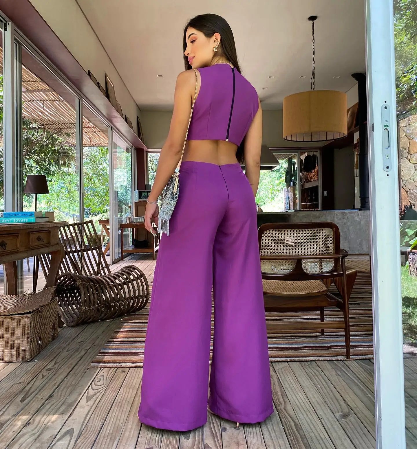 Stilla | Elegant Én-delt Jumpsuit Med Bred Ben