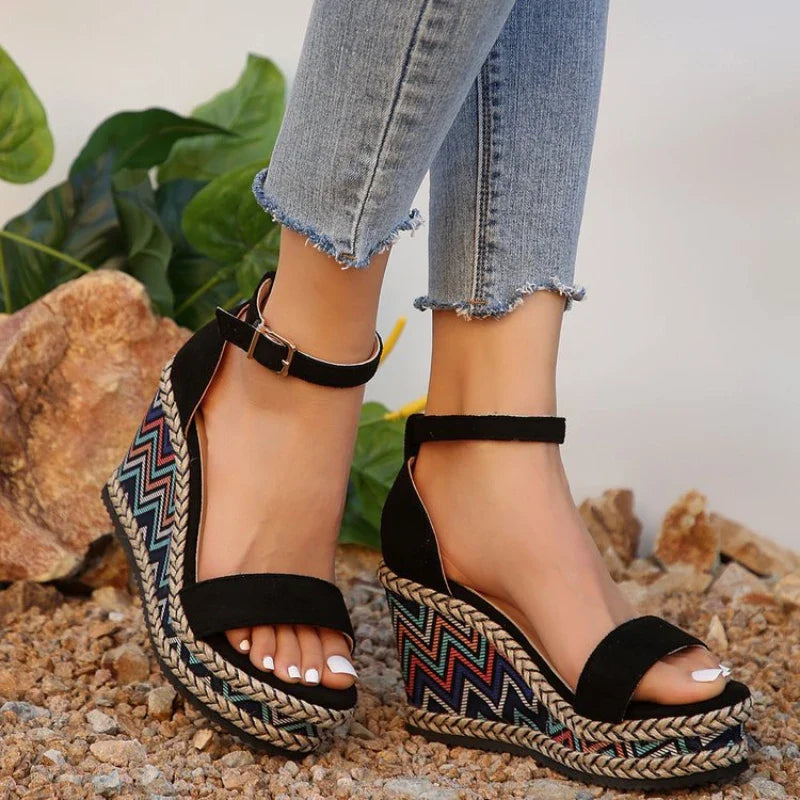 Stilla | Boho Wedge Sandaler