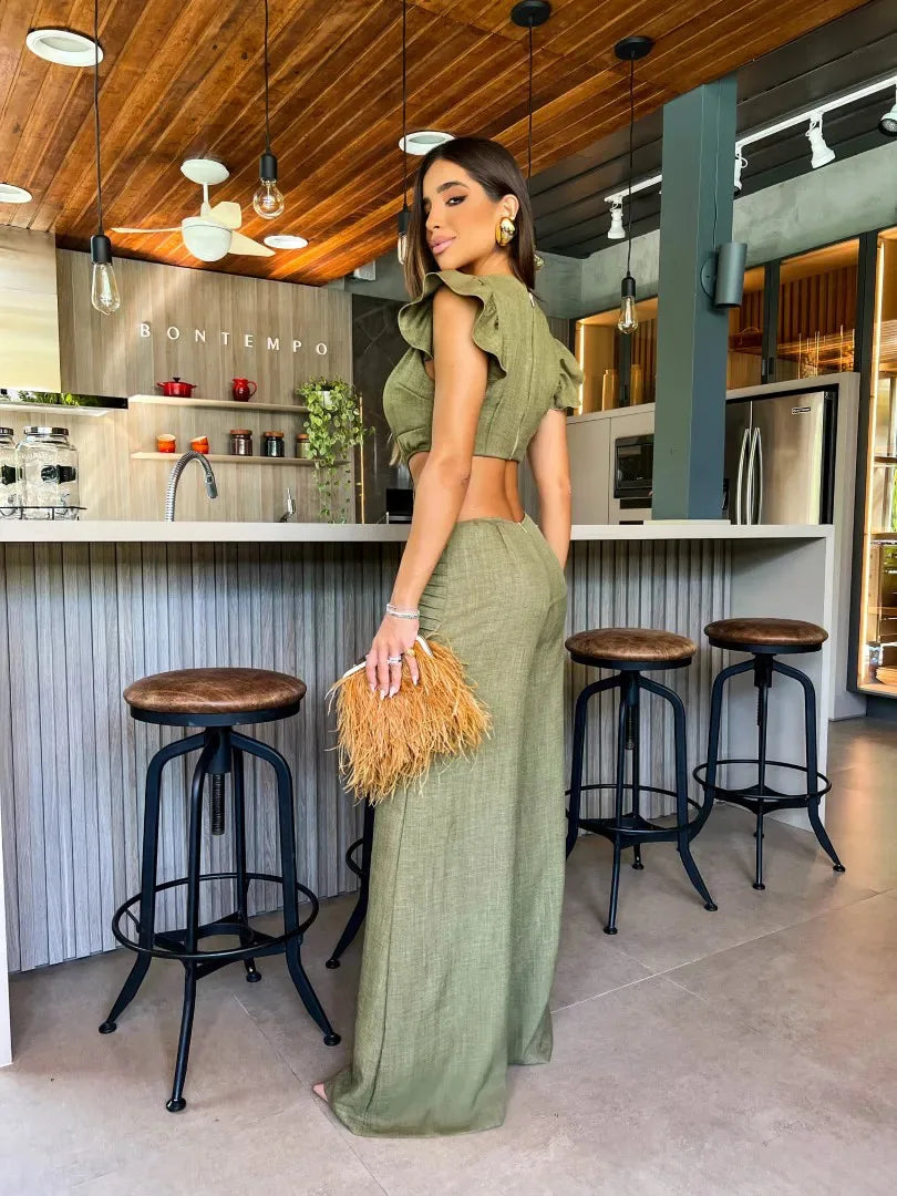 Stilla | Elegant, Enkelt, Ærmeløs Jumpsuit Med Bredt Ben