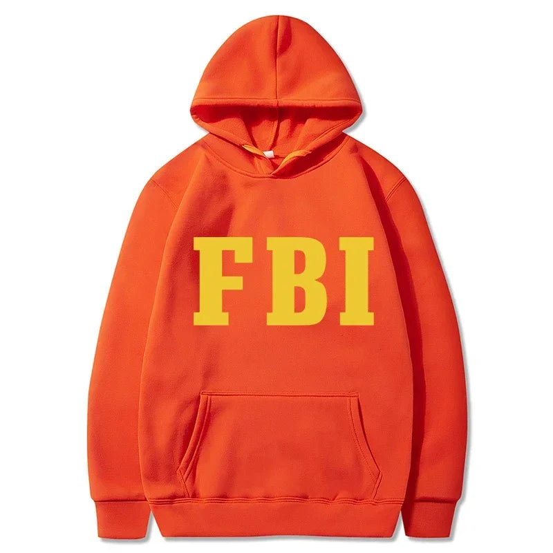 Stilla | Varme Unisex Hættetrøjer Med Fbi Tryk