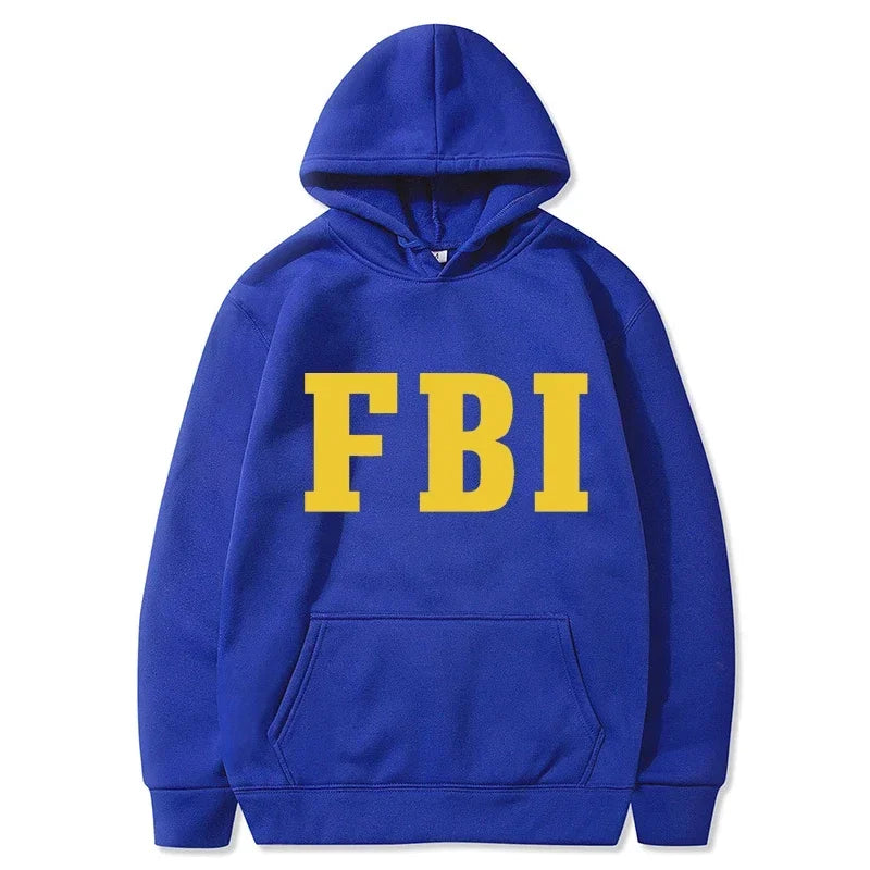 Stilla | Varme Unisex Hættetrøjer Med Fbi Tryk