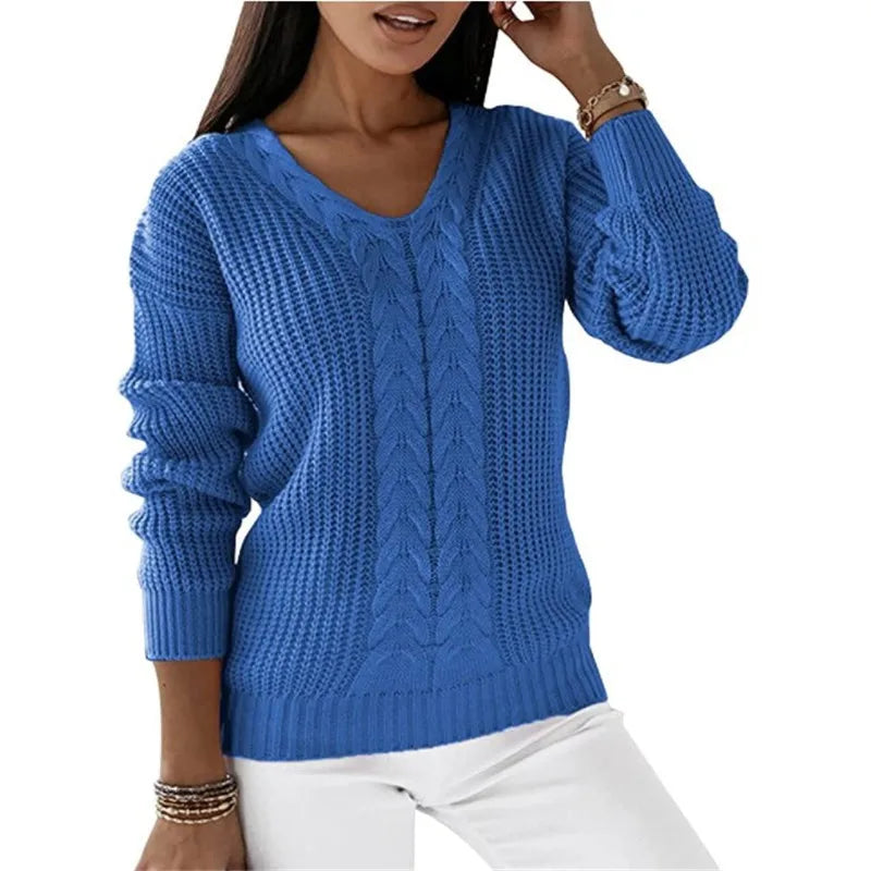 Stilla | Strikket Vintage sweater med V-hals