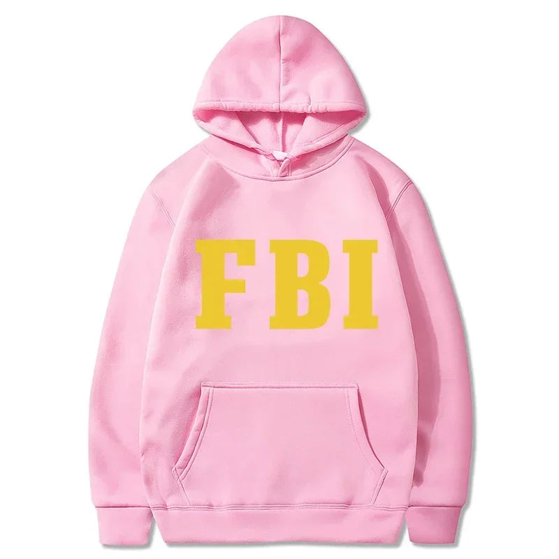 Stilla | Varme Unisex Hættetrøjer Med Fbi Tryk