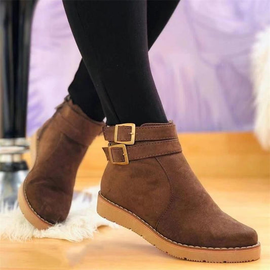 Stilla | Lynlåse Ankelstøvler I Faux Suede