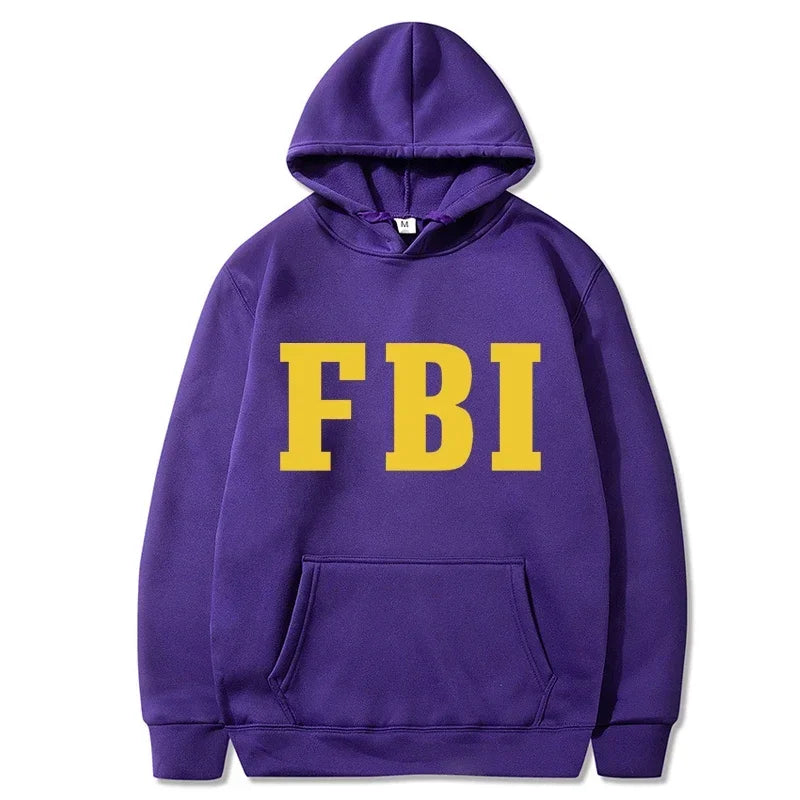 Stilla | Varme Unisex Hættetrøjer Med Fbi Tryk